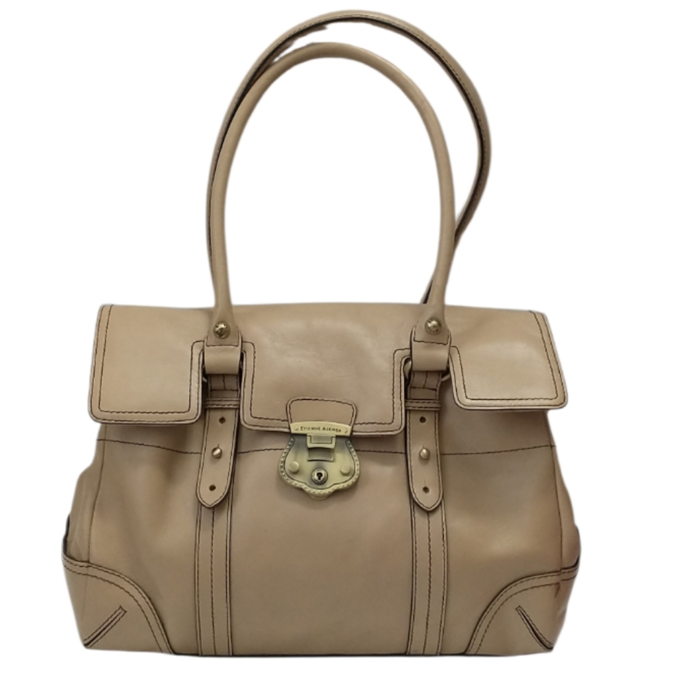 Etienne Aigner Beige 100% Cow Leather Shoulder Bag